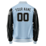 Custom Light Blue Black Jacket Jb0808170818171818