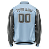 Custom Light Blue Dark Grey Jacket Jb0808200817201817