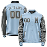 Custom Light Blue Dark Grey Jacket Jb0808200817201817