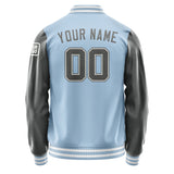 Custom Light Blue Dark Grey Jacket Jb0808200818201818