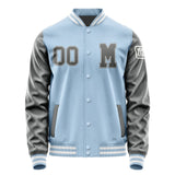 Custom Light Blue Dark Grey Jacket Jb0808200818201818