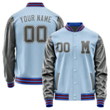 Custom Light Blue Dark Grey Jacket Jb0808200915201817