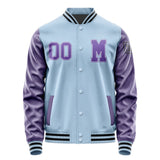 Custom Light Blue Light Purple Jacket Jb0808230817231817