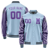 Custom Light Blue Light Purple Jacket