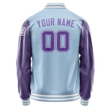 Custom Light Blue Light Purple Jacket Jb0808230818231818