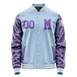 Custom Light Blue Light Purple Jacket Jb0808230818231818