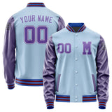 Custom Light Blue Light Purple Jacket