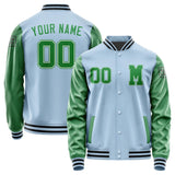 Custom Light Blue Emerald Green Jacket