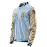 Custom Light Blue Light Khaki Jacket Jb0808250817251817