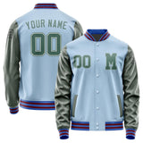 Custom Light Blue Blue Green Jacket