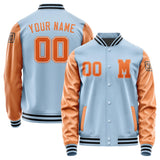 Custom Light Blue Orange Jacket