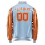 Custom Light Blue Orange Jacket Jb0808280818281818