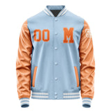 Custom Light Blue Orange Jacket Jb0808280818281818