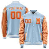 Custom Light Blue Orange Jacket