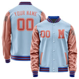 Custom Light Blue Copper Rose Jacket