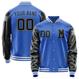 Custom Sky Blue Black Jacket