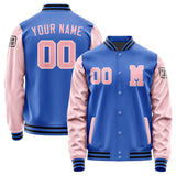 Custom Sky Blue Light Pink Jacket