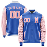 Custom Sky Blue Light Pink Jacket