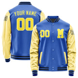 Custom Sky Blue Light Yellow Jacket