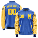 Custom Sky Blue Gold Jacket Jb0909300917301817