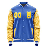 Custom Sky Blue Gold Jacket Jb0909300918301818