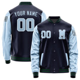 Custom Navy Light Blue Jacket