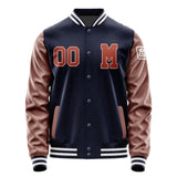 Custom Navy Coral Red Jacket Jb1111161118161818