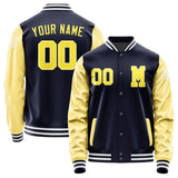 Custom Navy Light Yellow Jacket