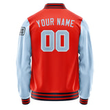 Custom Orange Red Light Blue Jacket Jb1212081112081817