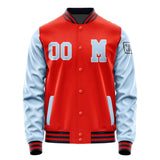 Custom Orange Red Light Blue Jacket Jb1212081112081817