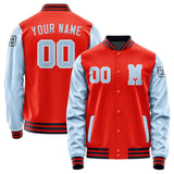 Custom Orange Red Light Blue Jacket Jb1212081112081817