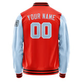 Custom Orange Red Light Blue Jacket Jb1212081217081817