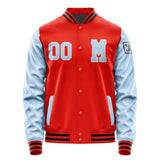 Custom Orange Red Light Blue Jacket Jb1212081217081817