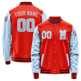 Custom Orange Red Light Blue Jacket