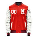 Custom Orange Red White Jacket Jb1212181112181817