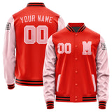 Custom Orange Red Light Pink Jacket