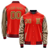 Custom Orange Red Khaki Jacket