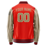 Custom Orange Red Light Khaki Jacket Jb1212251112251817