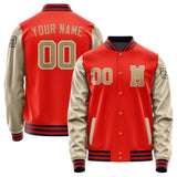 Custom Orange Red Light Khaki Jacket