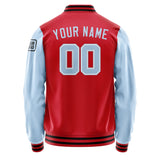 Custom Red Light Blue Jacket Jb1414081417081817