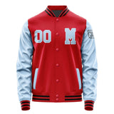 Custom Red Light Blue Jacket Jb1414081417081817