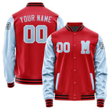 Custom Red Light Blue Jacket Jb1414081417081817