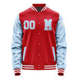 Custom Red Light Blue Jacket Jb1414081418081818