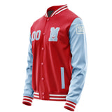 Custom Red Light Blue Jacket Jb1414081418081818