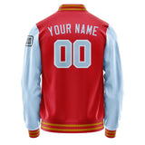 Custom Red Light Blue Jacket Jb1414081419081817