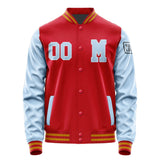 Custom Red Light Blue Jacket Jb1414081419081817