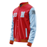 Custom Red Light Blue Jacket Jb1414081419081817