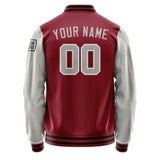 Custom Crimson Red Gray Jacket Jb1515041517041817