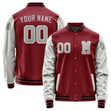 Custom Crimson Red Gray Jacket