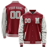 Custom Crimson Red Gray Jacket